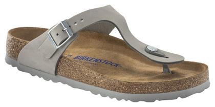 Birkenstock Gizeh Soft Footbed Δερμάτινα Γυναικεία Σανδάλια σε Χρώμα Regular Fit