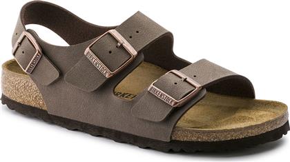 Birkenstock Milano Birko-Flor Nubuck Ανδρικά Σανδάλια Mocha Regular Fit από το Modivo