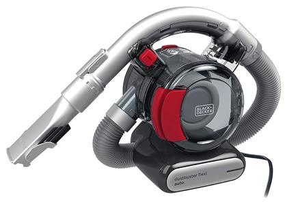 Black & Decker Σκουπάκι Αυτοκινήτου Στερεών με Ισχύ 12.5W & Καλώδιο Αναπτήρα 12V Γκρι