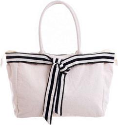 Ble Resort Collection Υφασμάτινη Τσάντα Θαλάσσης σε Λευκό χρώμα από το Spitishop