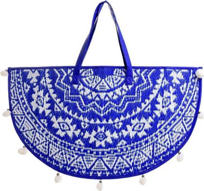 Ble Resort Collection Υφασμάτινη Τσάντα Θαλάσσης σε Μπλε χρώμα από το Spitishop