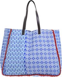 Ble Resort Collection Υφασμάτινη Τσάντα Θαλάσσης με Ethnic σχέδιο Μπλε από το Spitishop