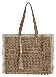 Ble Resort Collection Ψάθινη Τσάντα Θαλάσσης Μπεζ