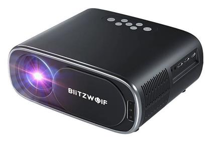 BlitzWolf BW-V4 Projector Full HD Λάμπας LED με Wi-Fi και Ενσωματωμένα Ηχεία Μαύρος