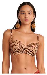 Blu4u Red Fan Strapless Bikini Top Χρυσό