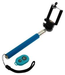 Blun Tripod Selfie Stick με Bluetooth Μπλε