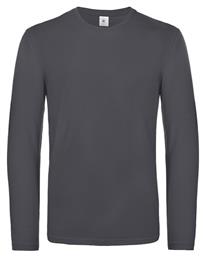 B&C Exact 190 LS Dark Ανδρικό Διαφημιστικό T-shirt Dark Grey από το Blooza