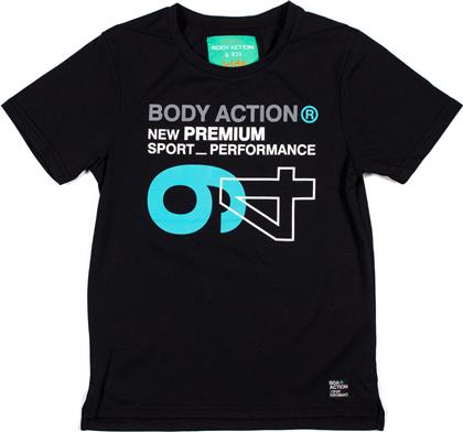 Body Action Παιδικό T-shirt για Αγόρι Μαύρο 054003