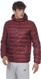 Body Action Ανδρικό Χειμωνιάτικο Μπουφάν Puffer Dark Maroon