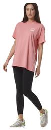 Body Action Γυναικείο Αθλητικό Oversized T-shirt Coral Pink από το Z-mall