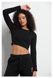 BodyTalk Γυναικείο Crop Top Μακρυμάνικο Μαύρο