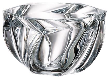Bohemia Macao Διακοσμητικό Μπωλ Κρυστάλλινο Διάφανο 20.5x20.5x11cm
