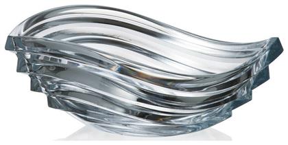Bohemia Wave Διακοσμητικό Μπωλ Κρυστάλλινο Διάφανο 22x22x11cm