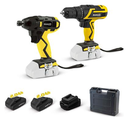 Bormann BCD2610 Σετ Δραπανοκατσάβιδο & Κατσαβίδι 20V με 2 Μπαταρίες 2Ah και Θήκη
