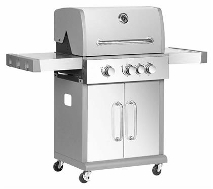 Bormann Elite BBQ5040 Ψησταριά Υγραερίου Μαντεμένιας Σχάρας 60x45εκ. με 3 Εστίες 10.8kW και Πλαϊνό Μάτι