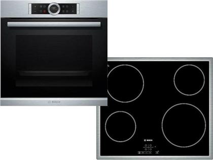 Bosch HBG635BS1 + PKE645B17E Φούρνος άνω Πάγκου 71lt με Εστίες Κεραμικές από το Elektrostore24