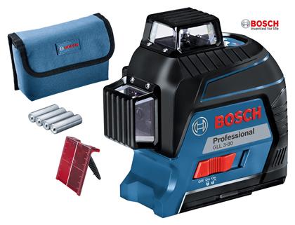 Bosch GLL 3-80 Professional Αυτορυθμιζόμενο Γραμμικό Αλφάδι Laser Κόκκινης Δέσμης από το e-shop