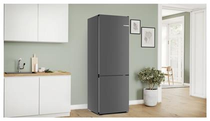 Bosch Ψυγειοκαταψύκτης 440lt Total NoFrost Γκρι KGN49OCAF