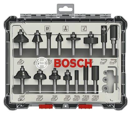 Bosch Σετ Φρέζες Καρβιδίου 15τμχ