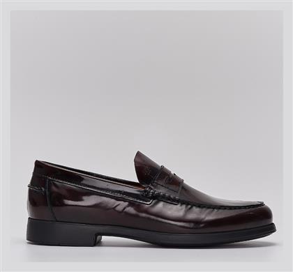 Boss Shoes Δερμάτινα Ανδρικά Loafers σε Μπορντό Χρώμα