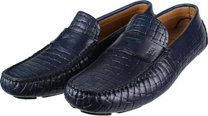 Boss Shoes Q5784 Δερμάτινα Ανδρικά Loafers σε Μπλε Χρώμα από το Fratellipetridi