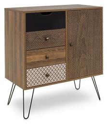 Μπουφές από Ξύλο Boho με Συρτάρια Καφέ Καρυδί 79.5x39.5x86cm