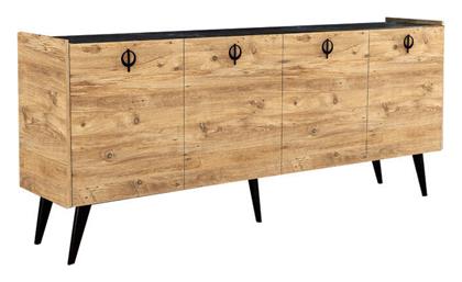 Μπουφές Jeslie Ξύλινος Μελαμίνης oak-ανθρακί 180x40x79cm από το EasyU