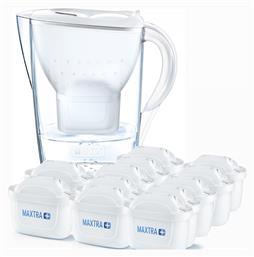 Brita Marella Cool Κανάτα Σερβιρίσματος Πλαστική Λευκή με 12 Ανταλλακτικά Φίλτρα Maxtra+ 2400ml