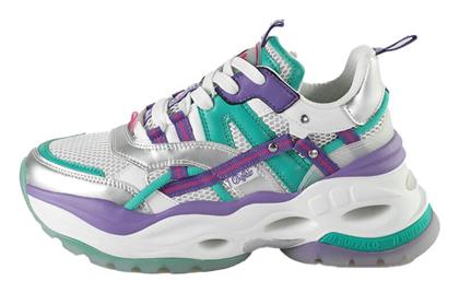 Buffalo Triplet Hollow Γυναικεία Chunky Sneakers Silver / Green / Purple