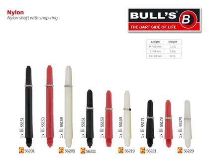 Bull's Nylon Shaft Ουρές για Βελάκια Medium Black