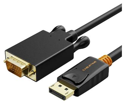 Cabletime Cable DisplayPort male - VGA male 1080p 1.8m Μαύρο