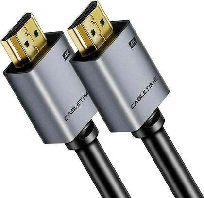Cabletime HDMI 2.0 Cable HDMI male - HDMI male 4K/60hz 3m Μαύρο από το Public