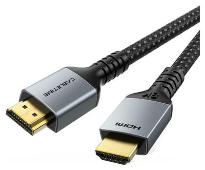 Cabletime HM8K HDMI 2.1 Braided HDMI male - HDMI male 1m Μαύρο