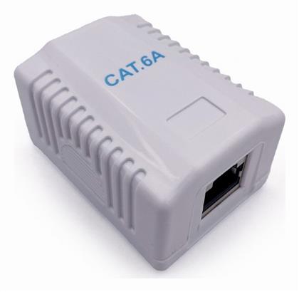 Cablexpert Cat6a Ftp Single Port Surface Mount Box White