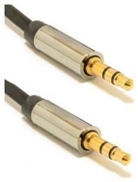 Cablexpert Καλώδιο 3.5mm male - 3.5mm male Μαύρο 1m (CCAP-444-1M)