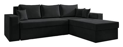 Cahabon Γωνιακός Καναπές Κρεβάτι Υφασμάτινος