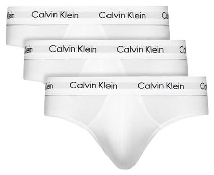 Calvin Klein Ανδρικά Σλιπ Λευκά Μονόχρωμα 3Pack