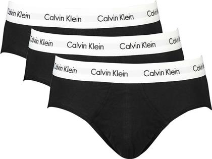 Calvin Klein Ανδρικά Σλιπ Μαύρα Μονόχρωμα 3Pack από το Modivo