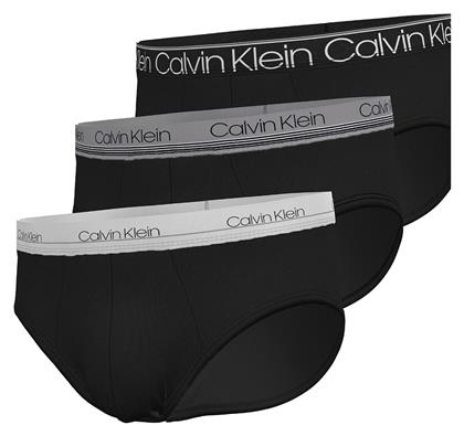 Calvin Klein Ανδρικά Σλιπ Μαύρα Μονόχρωμα 3Pack