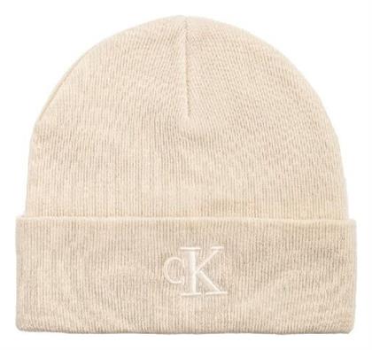 Calvin Klein Beanie Γυναικείος Σκούφος Πλεκτός σε Μπεζ χρώμα από το Modivo