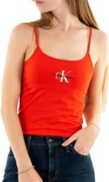 Calvin Klein Γυναικεία Καλοκαιρινή Μπλούζα με Τιράντες Κόκκινη