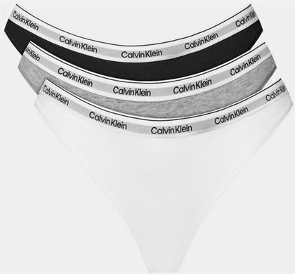 Calvin Klein Γυναικεία String 3Pack Έγχρωμο