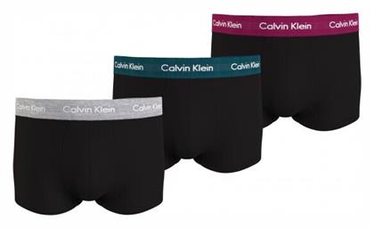 Calvin Klein Low Rise Trunk Ανδρικά Μποξεράκια Μαύρα με Σχέδια 3Pack