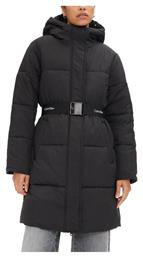 Calvin Klein Μακρύ Γυναικείο Puffer Μπουφάν για Χειμώνα Black