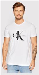 Calvin Klein Monogram Ανδρικό T-shirt Κοντομάνικο Λευκό από το Favela