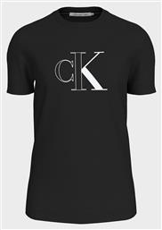 Calvin Klein Monologo Ανδρικό T-shirt Κοντομάνικο Black από το ProjectShops