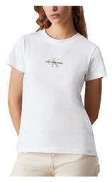 Calvin Klein Monologo Γυναικείο T-shirt Λευκό