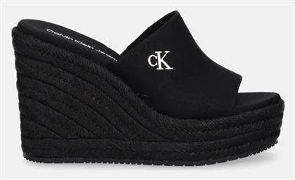 Calvin Klein Mules με Τακούνι σε Μαύρο Χρώμα