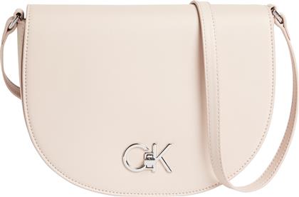 Calvin Klein Re-Lock Saddle Γυναικεία Τσάντα 'Ωμου Ροζ