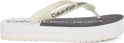 Calvin Klein Σαγιονάρες με Πλατφόρμα σε Λευκό Χρώμα